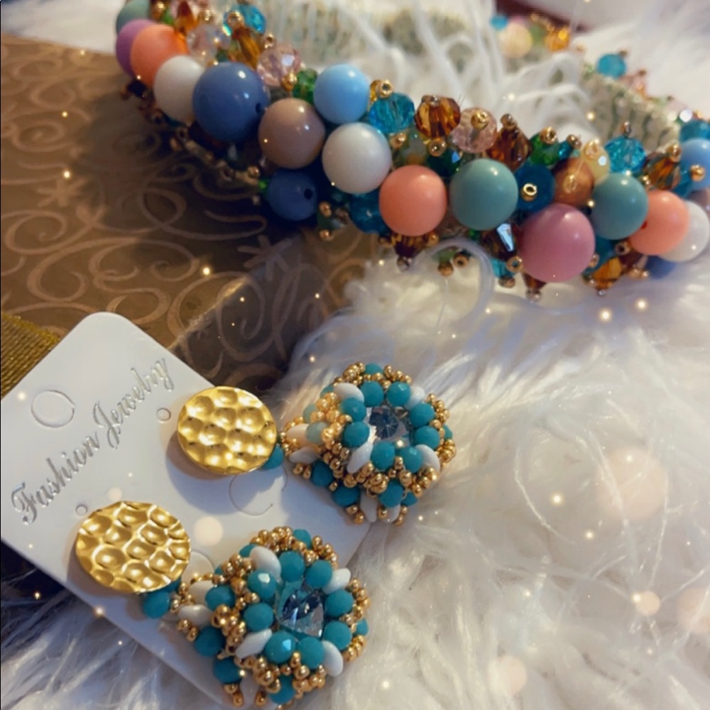 Headband and earrings set